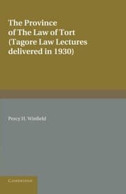 Tapa de The Province of the Law of Tort