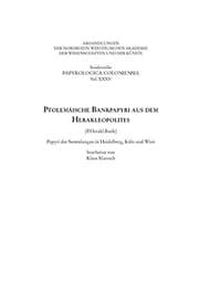 Tapa de Ptolemäische Bankpapyri aus dem Herakleopolites