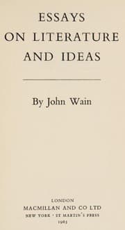 Tapa de Essays on literature and ideas