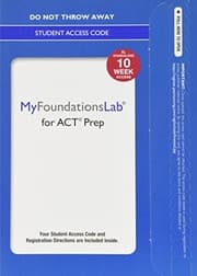 Tapa de MyLab Foundational Skills for ACT Prep without Pearson eText--Standalone Access Card--10 weeks