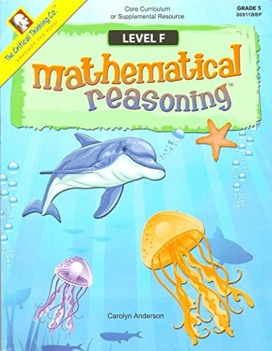 Tapa de Mathematical Reasoning, Level F, Grade 5