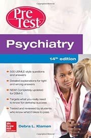 Tapa de Psychiatry PreTest Self-Assessment And Review, 14th Edition