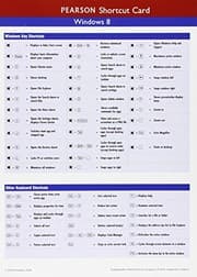 Tapa de Prentice Hall Windows 8 Shortcut Card; MyLab IT with Pearson eText -- Access Card -- for Exploring with Office 2013