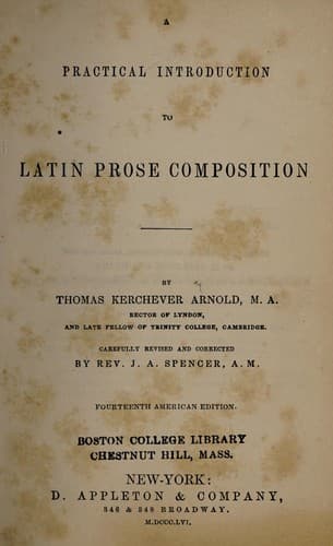Tapa de A practical introduction to Latin prose composition