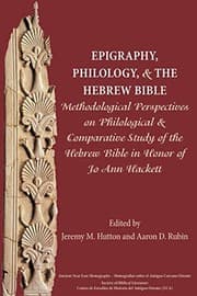Tapa de Epigraphy, Philology, and the Hebrew Bible