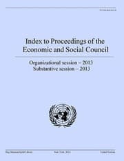 Tapa de Index To Proceedings Of The Economic And Social Council