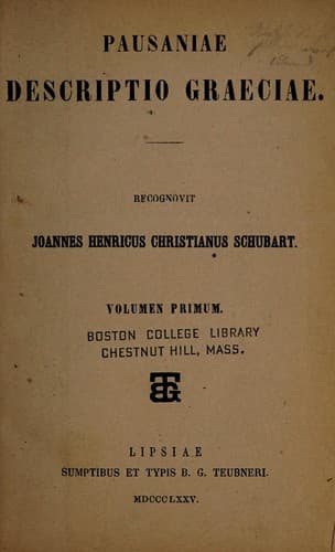 Tapa de Pausaniae Descriptio Graeciae