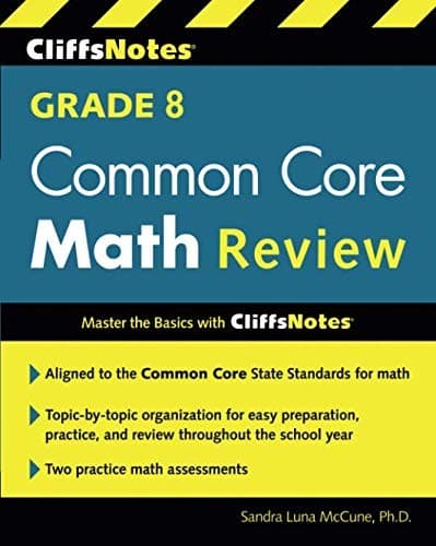 Tapa de CliffsNotes Grade 8 Common Core Math Review