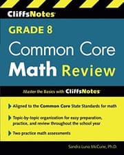 Tapa de CliffsNotes Grade 8 Common Core Math Review