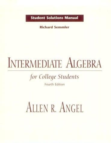 Tapa de Intermediate Algebra for College Students
