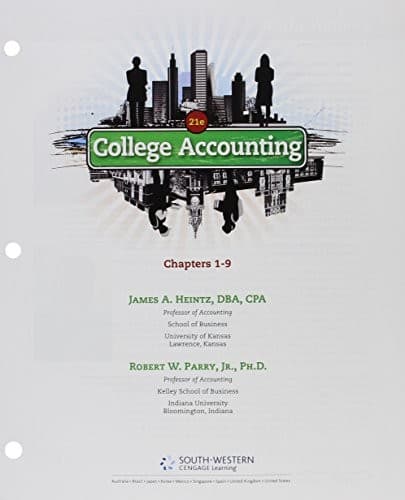 Tapa de College Accounting, Chapters 1-9