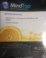 Tapa de MindTap Marketing, 1 term  Printed Access Card for Boone/Kurtz's Contemporary Marketing, 17th