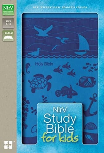 Tapa de NIrV, Study Bible for Kids, Leathersoft, Blue