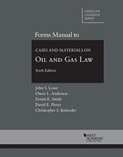 Tapa de Forms Manual to Cases and Materials on Oil and Gas Law, 6th