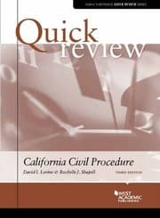 Tapa de Quick Review of California Civil Procedure