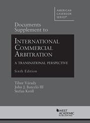 Tapa de Documents Supplement to International Commercial Arbitration - A Transnational Perspective, 6th