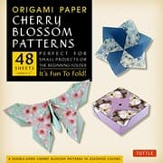 Tapa de Origami Paper- Cherry Blossom Patterns Large 8 1/4" 48 sh : Tuttle Origami Paper