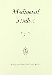 Tapa de Mediaeval Studies 76