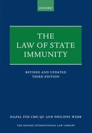 Tapa de The Law of State Immunity