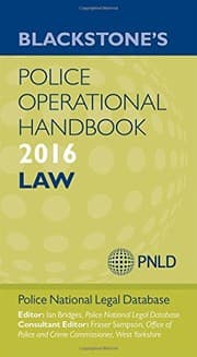 Tapa de Blackstone's Police Operational Handbook 2016