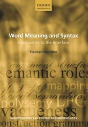 Tapa de Word Meaning and Syntax