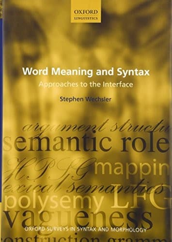 Tapa de Word Meaning and Syntax