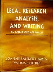 Tapa de Legal research, analysis, and writing