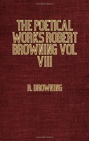 Tapa de Poetical Works of Robert Browning -
