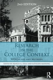 Tapa de Research in the College Context