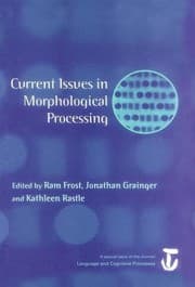 Tapa de Current Issues in Morphological Processing