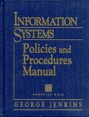 Tapa de Information systems policies and procedures manual