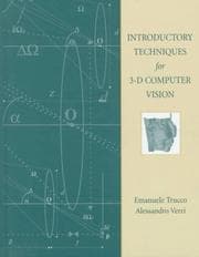 Tapa de Introductory techniques for 3-D computer vision