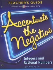 Tapa de Connected Mathematics 3, Teacher's Guide, Accentuate the Negative