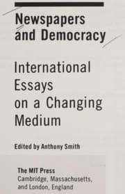 Tapa de Newspapers and democracy