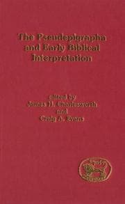 Tapa de The Pseudepigrapha and early biblical interpretation