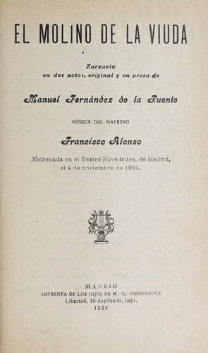 Tapa de El molino de la viuda