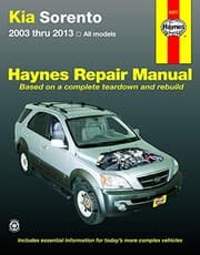 Tapa de Kia Sorento  Haynes Repair Manual