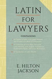 Tapa de Latin for Lawyers. Containing : I