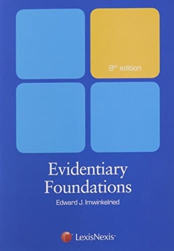 Tapa de Evidentiary Foundations
