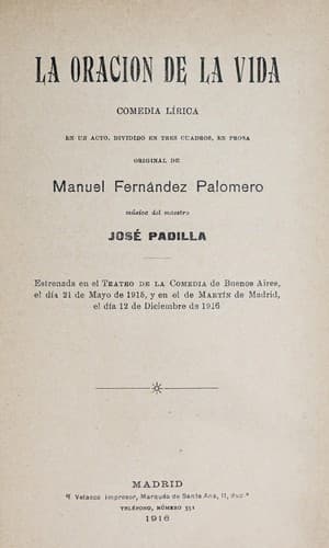 Tapa de La oración de la vida