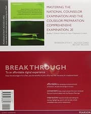 Tapa de Mastering the National Counselor Exam and the Counselor Preparation Comprehensive Exam, Enhanced Pearson eText -- Access Card
