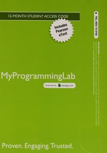 Tapa de MyLab Programming with Pearson eText -- Access Code Card -- for Java Software Solutions