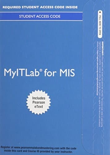 Tapa de MyItLab with Pearson eText -- Access Card -- for MIS Essentials