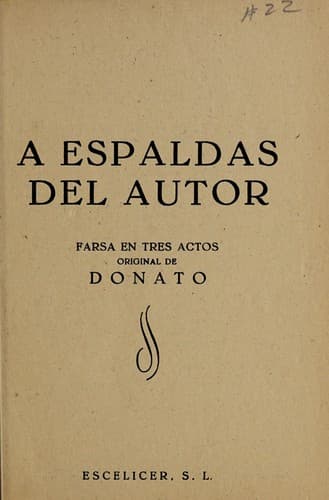 Tapa de A espaldas del autor