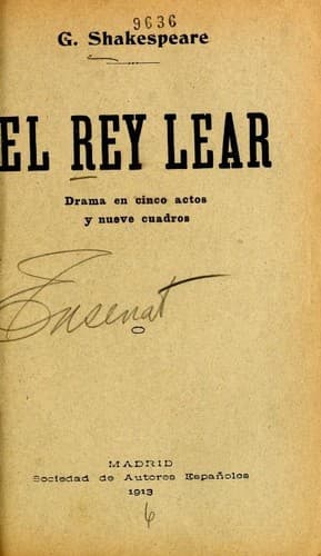 Tapa de El rey Lear