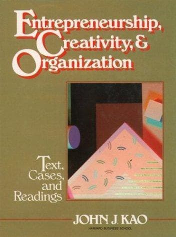 Tapa de Entrepreneurship, creativity and organization