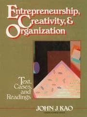 Tapa de Entrepreneurship, creativity and organization