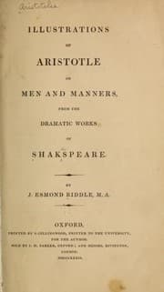 Tapa de Illustrations of Aristotle on men and manners from the dramatic works of Shakespeare