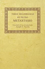 Tapa de Three Melodramas by Pietro Metastasio
