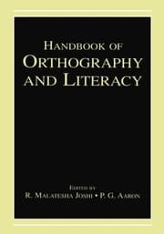 Tapa de Handbook of Orthography and Literacy
